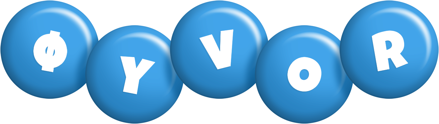 Øyvor candy-blue logo
