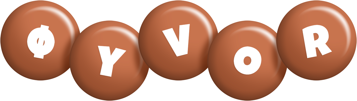 Øyvor candy-brown logo