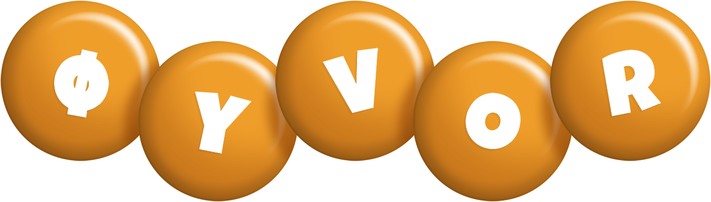 Øyvor candy-orange logo