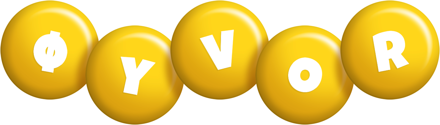 Øyvor candy-yellow logo