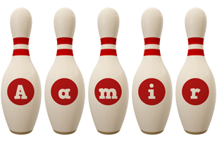 Aamir bowling-pin logo