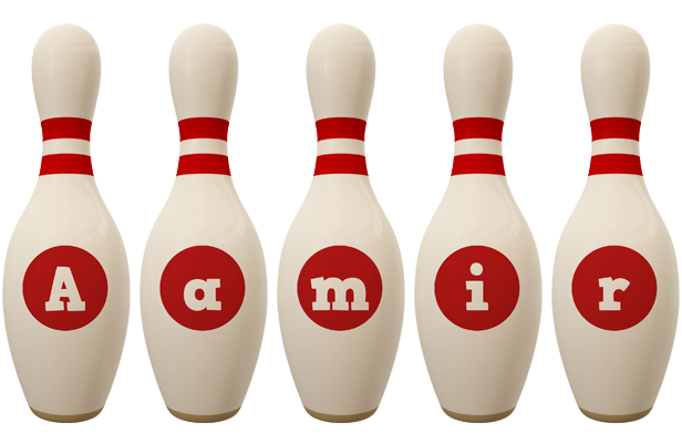 Aamir bowling-pin logo