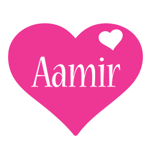 Aamir love-heart logo