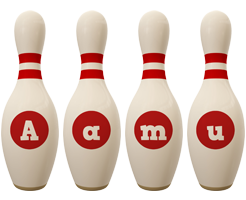 Aamu bowling-pin logo