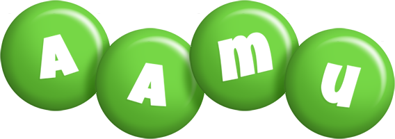 Aamu candy-green logo