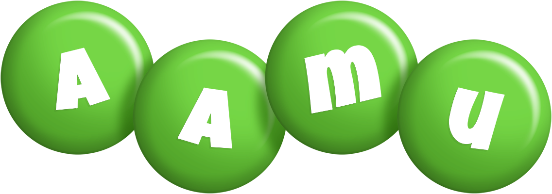 Aamu candy-green logo