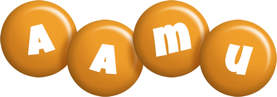 Aamu candy-orange logo