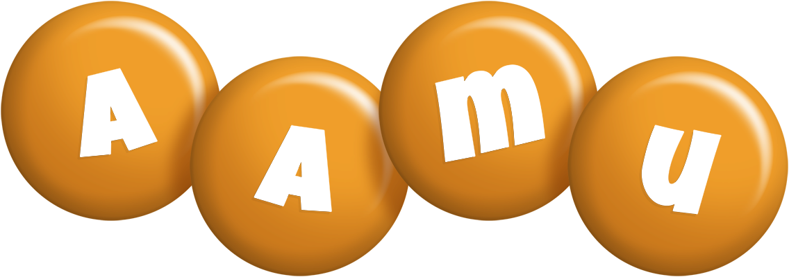Aamu candy-orange logo