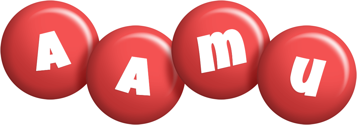 Aamu candy-red logo