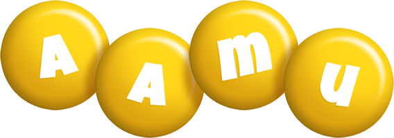 Aamu candy-yellow logo