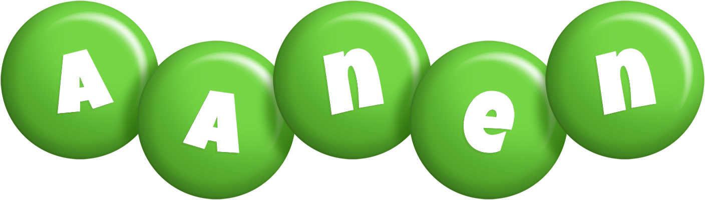 Aanen candy-green logo