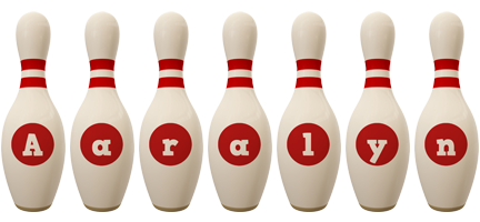 Aaralyn bowling-pin logo