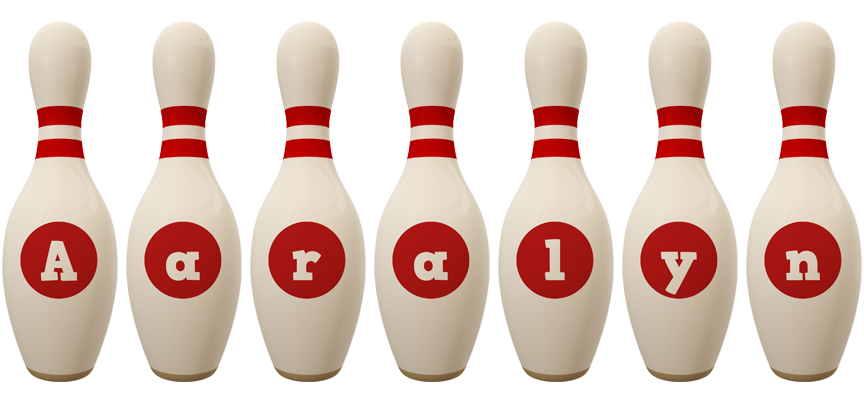 Aaralyn bowling-pin logo