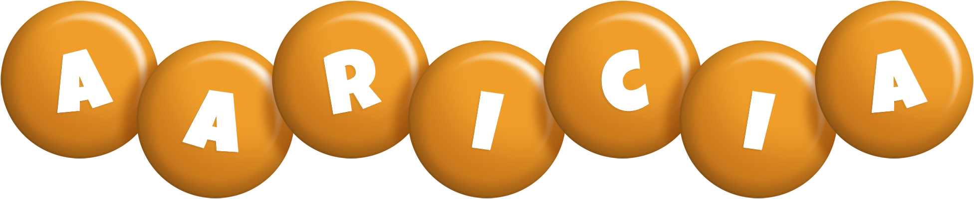 Aaricia candy-orange logo