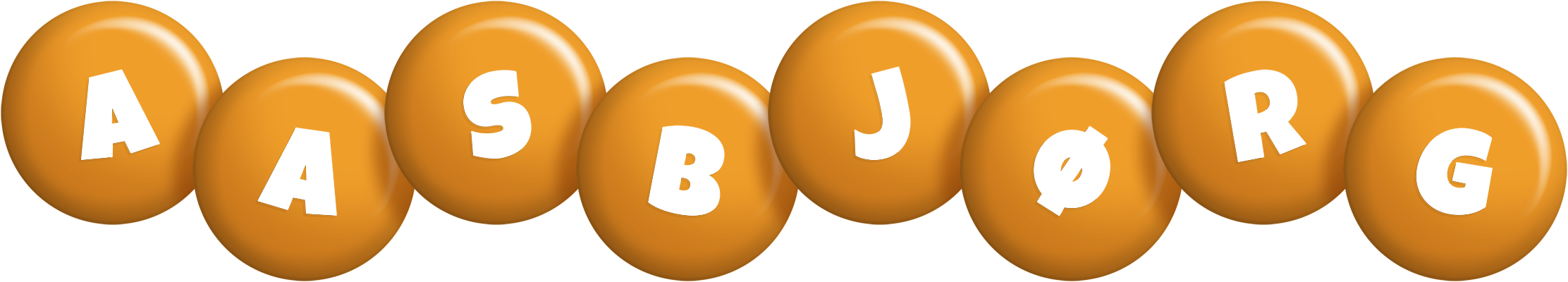 Aasbjørg candy-orange logo