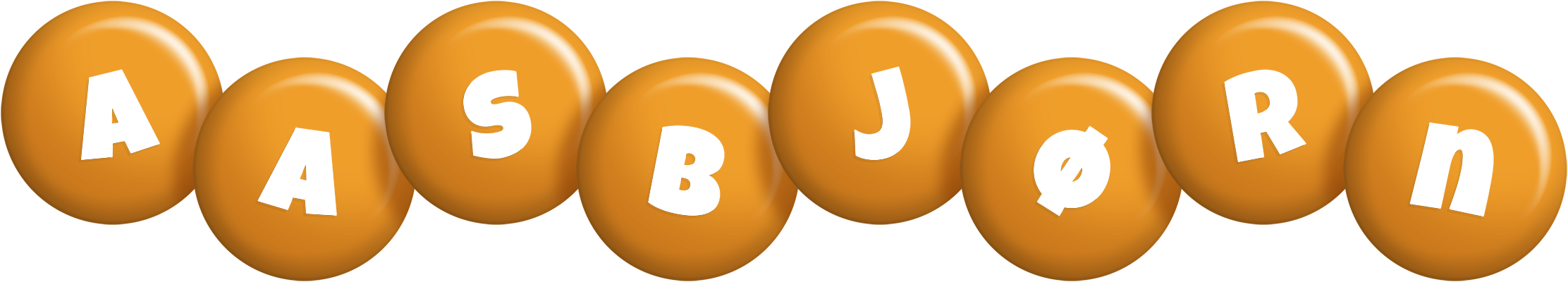 Aasbjørn candy-orange logo