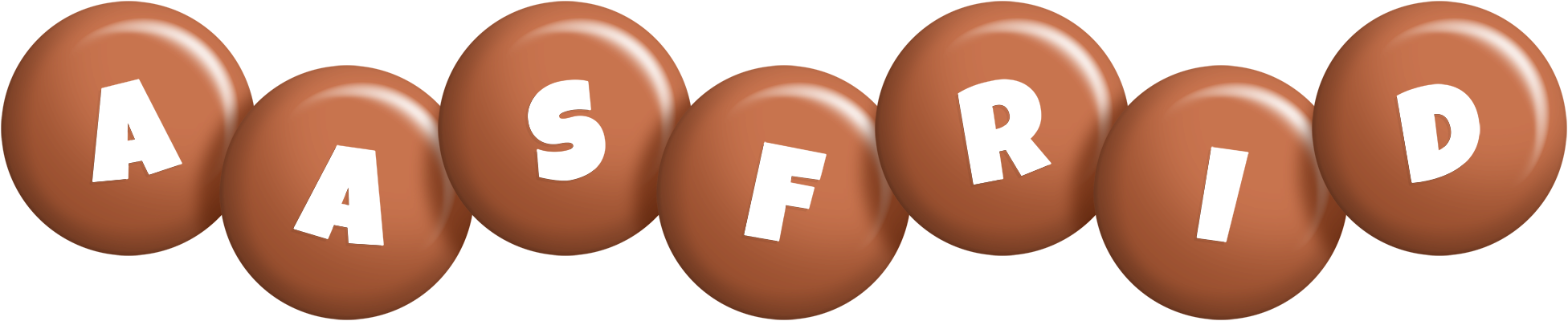 Aasfrid candy-brown logo