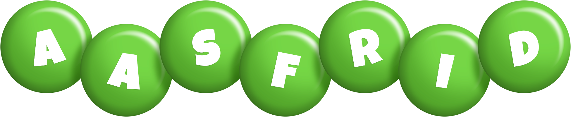 Aasfrid candy-green logo
