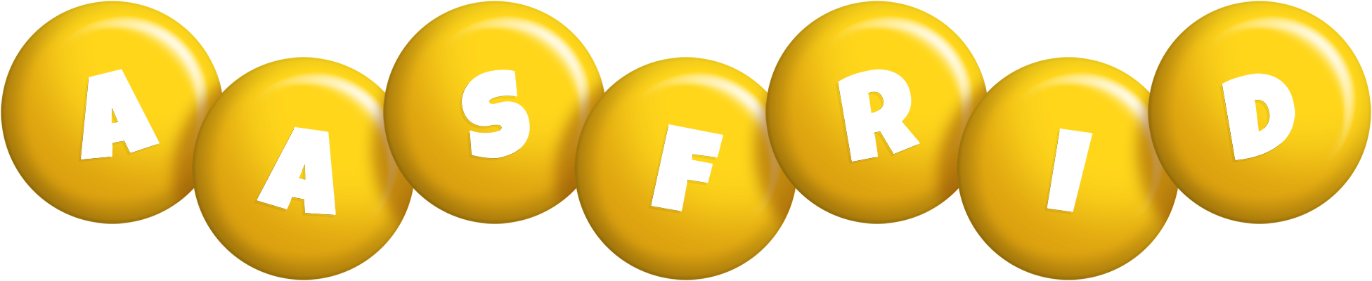 Aasfrid candy-yellow logo