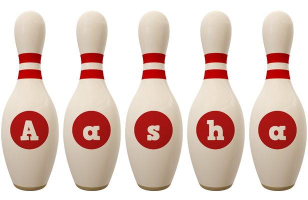 Aasha bowling-pin logo