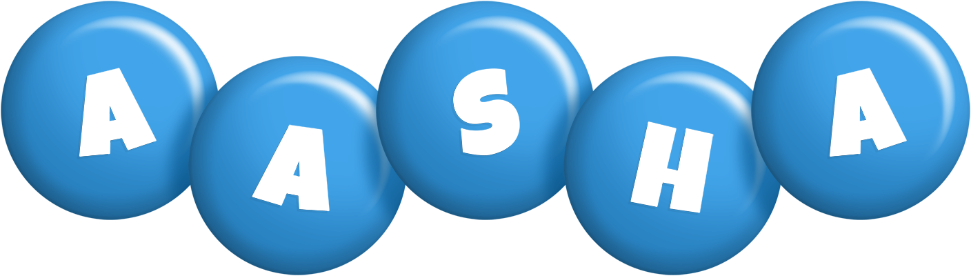 Aasha candy-blue logo