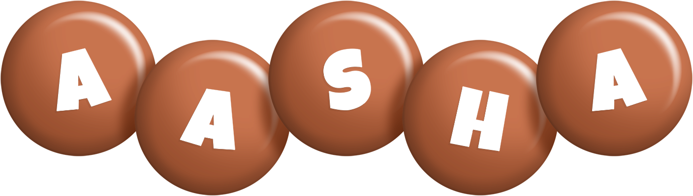 Aasha candy-brown logo