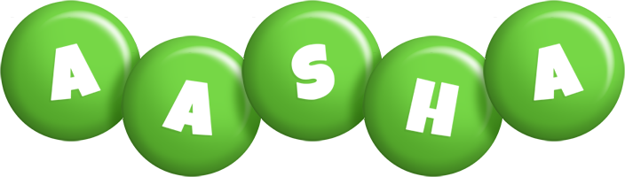Aasha candy-green logo