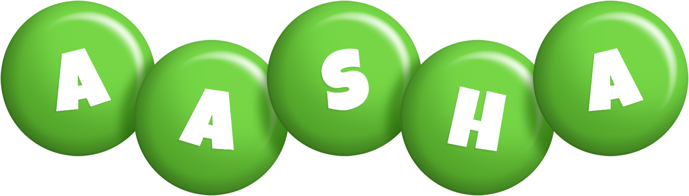 Aasha candy-green logo