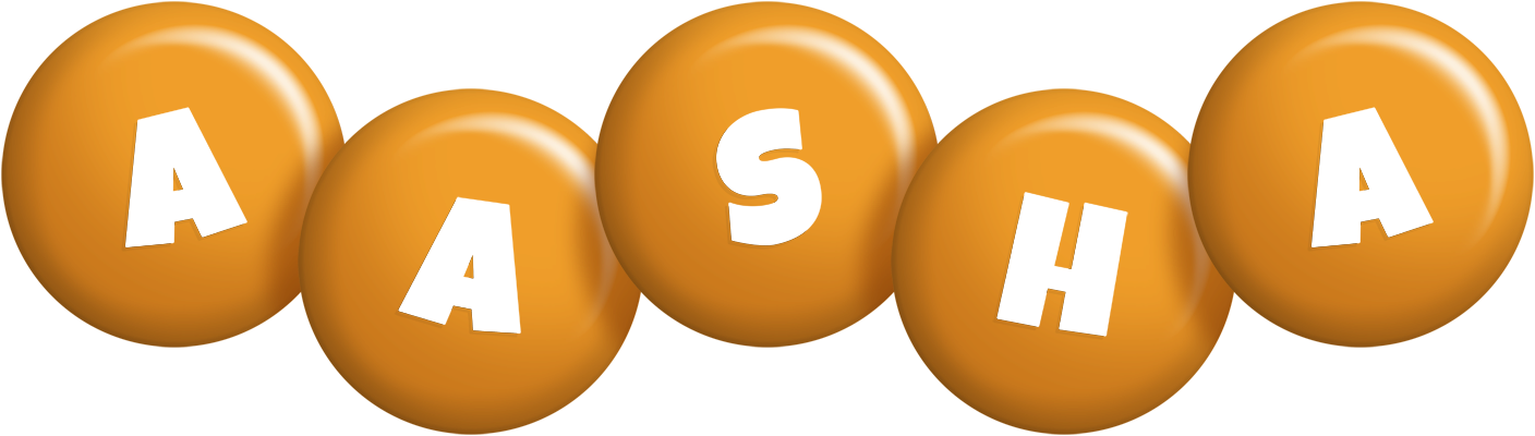 Aasha candy-orange logo
