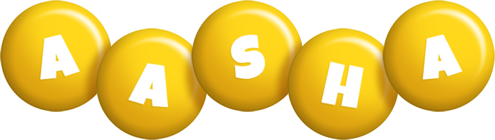 Aasha candy-yellow logo