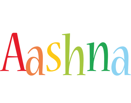 Aashna birthday logo