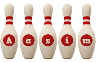 Aasim bowling-pin logo