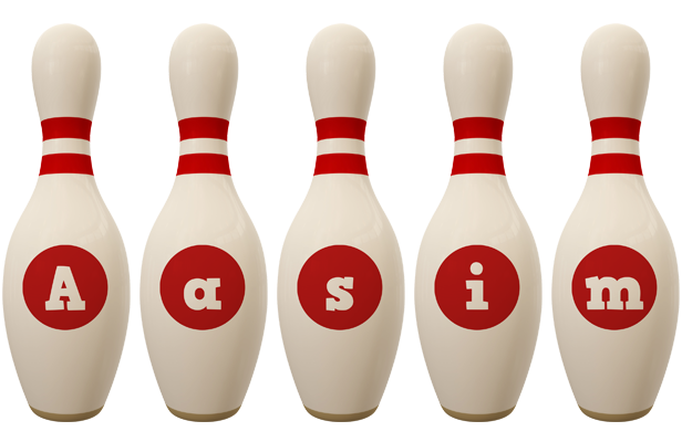 Aasim bowling-pin logo