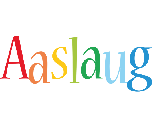 Aaslaug birthday logo