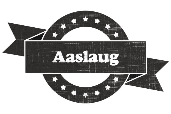 Aaslaug grunge logo