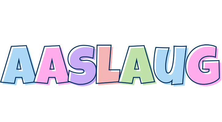 Aaslaug pastel logo