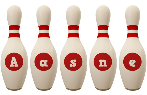 Aasne bowling-pin logo