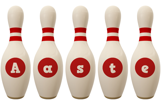 Aaste bowling-pin logo