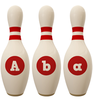 Aba bowling-pin logo