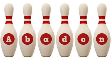 Abadon bowling-pin logo