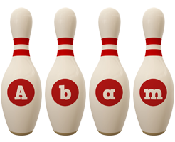 Abam bowling-pin logo