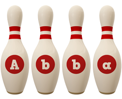 Abba bowling-pin logo