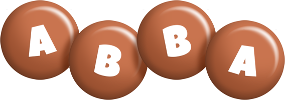 Abba candy-brown logo