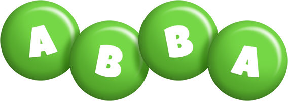 Abba candy-green logo