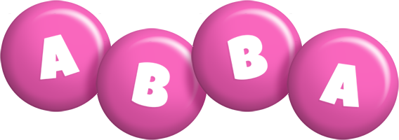 Abba candy-pink logo