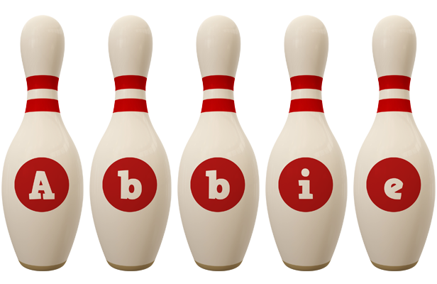 Abbie bowling-pin logo