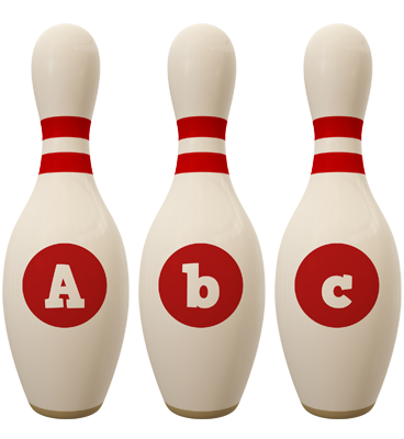 Abc bowling-pin logo