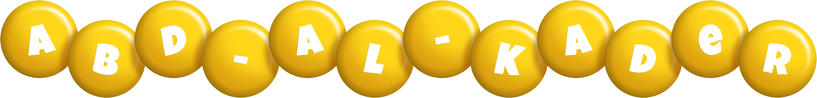 Abd-al-Kader candy-yellow logo