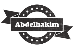 Abdelhakim grunge logo