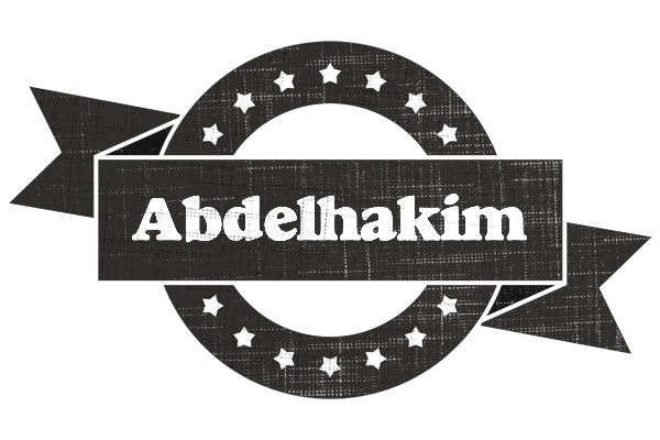 Abdelhakim grunge logo